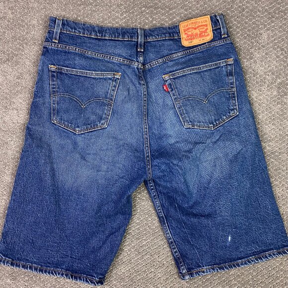 Levi's 569 Denim Jean Shorts Men's 36 Blue Cotton 35569-0302 - Picture 4 of 13